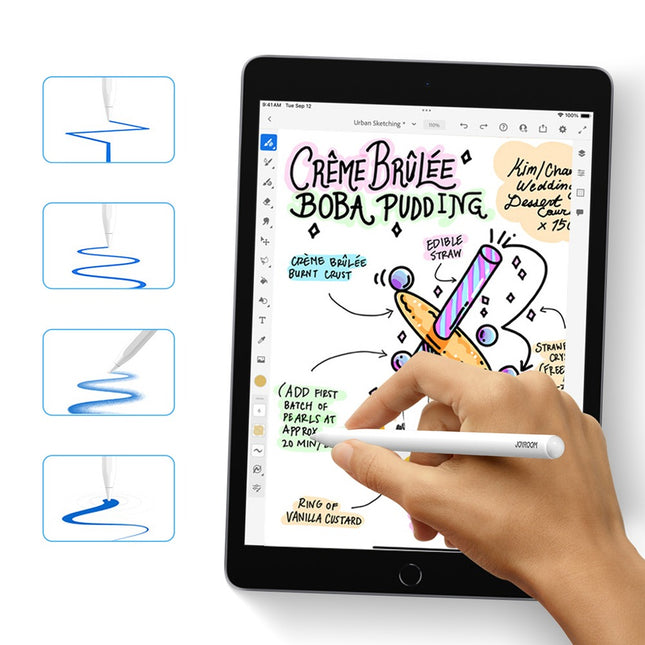 Joyroom JR-X9S Pro actieve stylus met 2 verwisselbare tips - wit