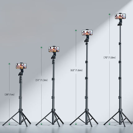 Ugreen LP680 selfiestick met standaard en Bluetooth-afstandsbediening 1,8 m - zwart