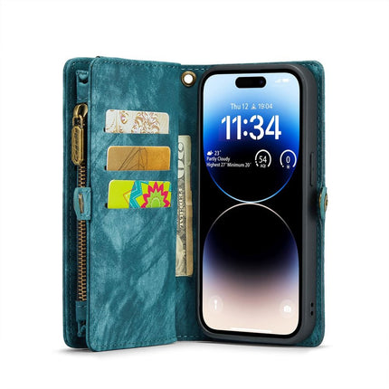 Caseme Case iPhone 15 Pro Max - Multifunctional Wallet - Blue
