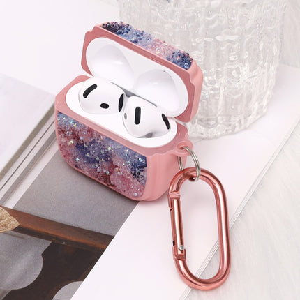 CaseMania Marmer Glitter Case - Airpods 4 - Roze-Blauw