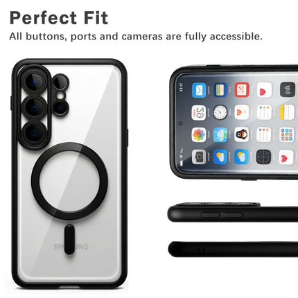 Samsung S26 Ultra - Clear Magnetic Magsafe Lens Protection Case - Zwart