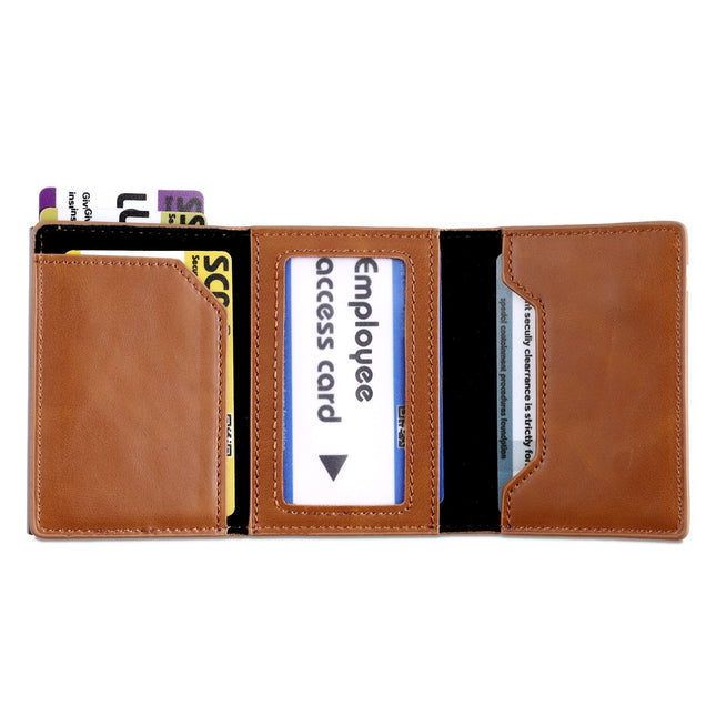 CM Luxe RFID Pop Up Mini Wallet Case - Bruin