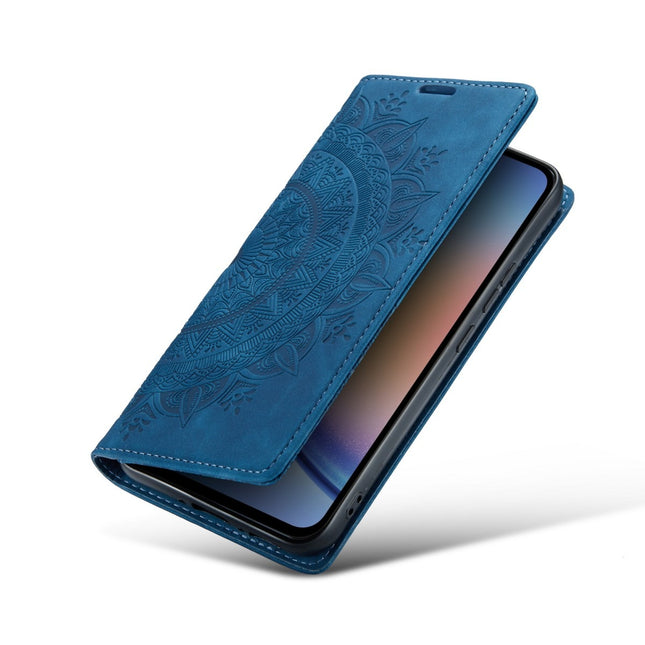 CM Mandala Design Slim Bookcase - Samsung A55 - Donker Blauw