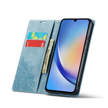 CM Mandala Design Slim Bookcase - Samsung A55 - Turquoise