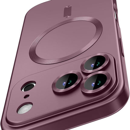 iPhone 18 Pro/17 Pro - Metallic Painted Magnetic Magsafe Case - Burgundy