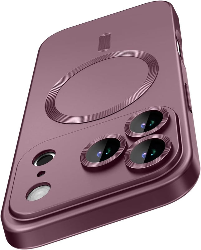 iPhone 18 Pro/17 Pro - Metallic Painted Magnetic Magsafe Case - Burgundy