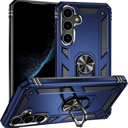 Hoesje Kickstand Ring Armor - Samsung S24 - Blauw