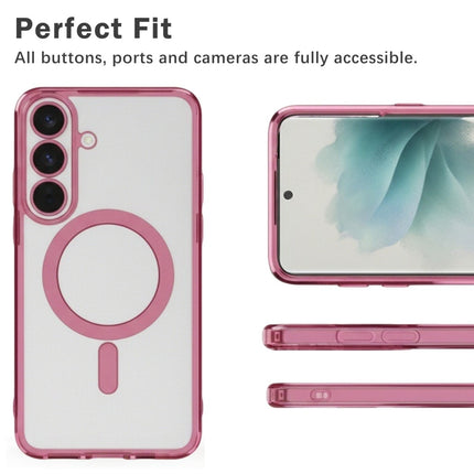 Samsung Galaxy S26 Ultra hoesje Clear Magnetic Magsafe Lens Protection Case - Rosegoud