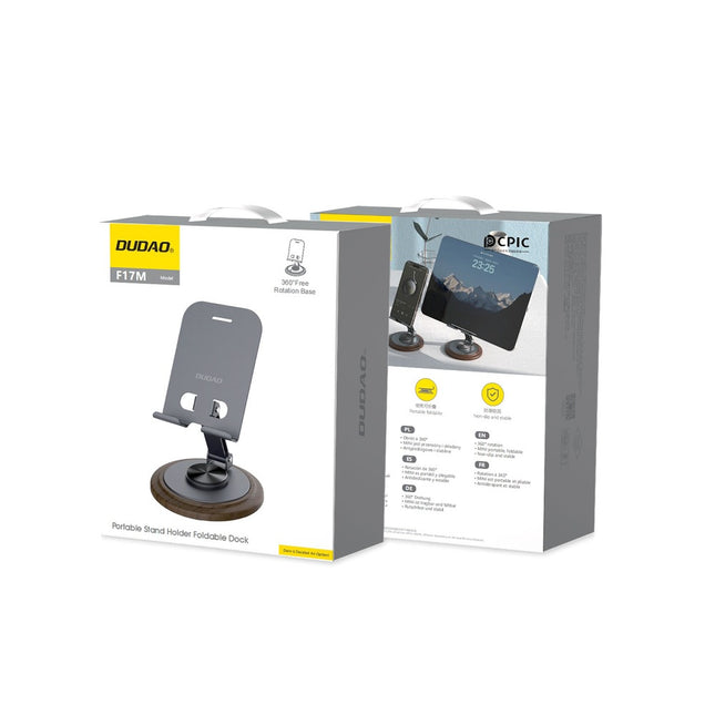 Dudao F17M 360° metalen telefoonstandaard - grijs