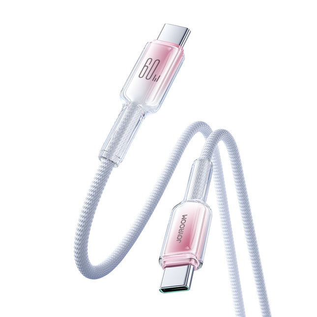 Joyroom S-A42 Crystal-Clear Series 60W USB-C - USB-C cable 1.2m - white