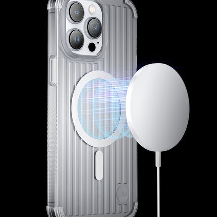 Kingxbar PQY Go Out Series magnetische hoes voor iPhone 14 Plus MagSafe laser kleur