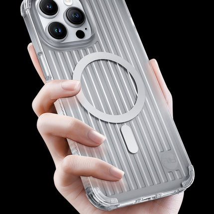 Kingxbar PQY Go Out Series magnetische hoes voor iPhone 14 Plus MagSafe laser kleur