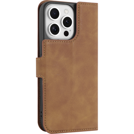 Just in Case PrimeWallet Case - iPhone 15 Pro Max - PU leather Wallet Case - Brown