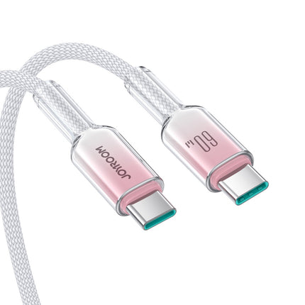 Joyroom S-A42 Crystal-Clear Series 60W USB-C - USB-C cable 1.2m - white