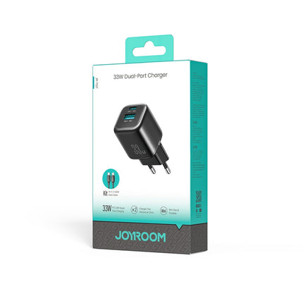 Joyroom JR-TG7 33W USB-A + USB-C wandlader - Zwart