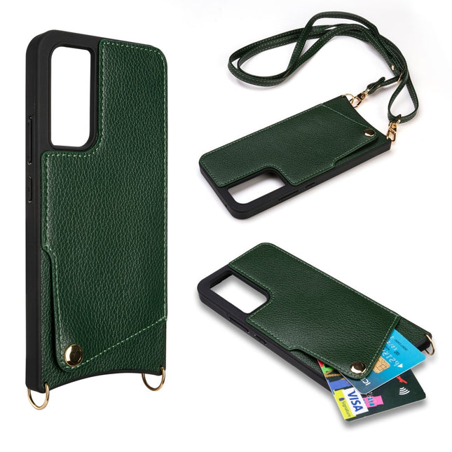 Hoesje shock proof met telefoonketting case koord adjustable mobile Neclace met ruimte voor pasjes