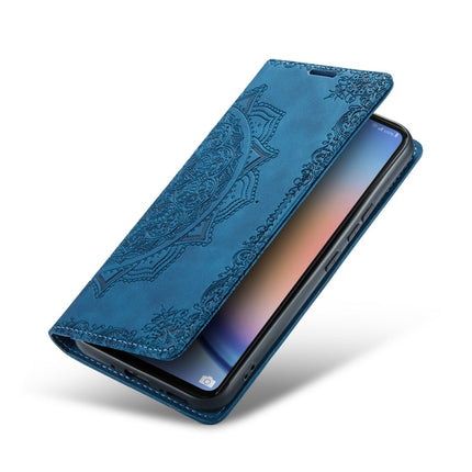 Mandala Design Slim Bookcase - Samsung A54 - Donker Blauw