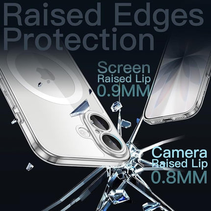 Hoesje voor iPhone 16 Shockproof Transparant Magsafe met cameralens protector