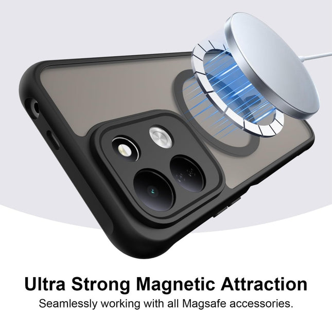 Xiaomi Redmi 17 - Translucent Matte Skin MagSafe Armor Case - Zwart