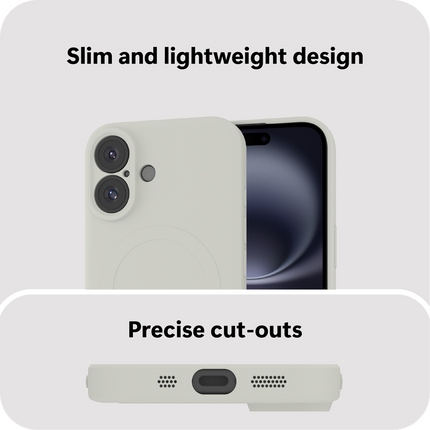 Just in Case Flex Case - iPhone 16 - TPU Back Cover - (compatible with MagSafe) - Ivory