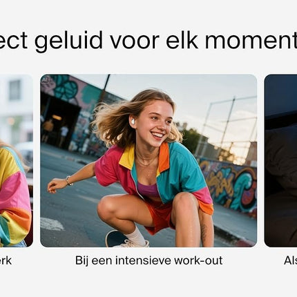 Belkin SoundForm Anywhere draadloze oordopjes, lichtgewicht oordopjes voor zijslapers, comfortabel en met lange gebruiksduur, Bluetooth 6.0, 26 uur batterijduur, IPX4, draadloze oordopjes voor slapen, sporten en meer - Beige
