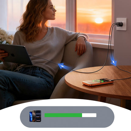 Joyroom JR-TG7 33W USB-A + USB-C wandlader - Zwart