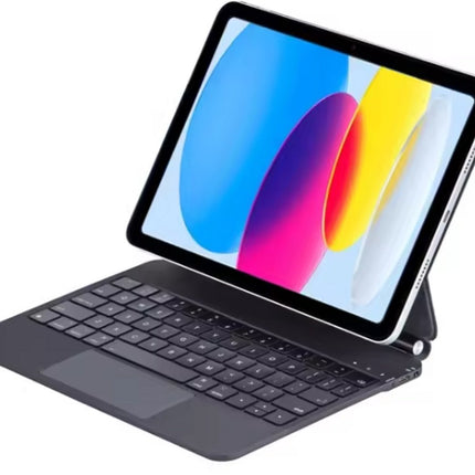 Toetsenbord Hoes Geschikt voor Apple iPad 2025 (A16) 11e Generatie - Zwart - Casemania 11 inch Keyboard Tablet Case met Touchpad - Bluetooth Magnetisch Smart Folio met Stand - Slim Smart Cover met QWERTY Keyboard en Trackpad Muis en Verlichting