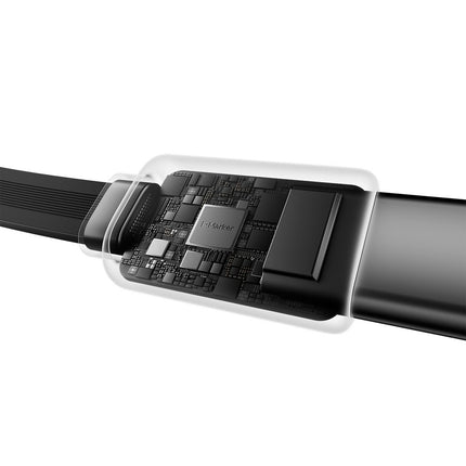 100W autolader met display en 70 cm uitschuifbare USB-C-kabel - Grijs voor laptop en telefoon