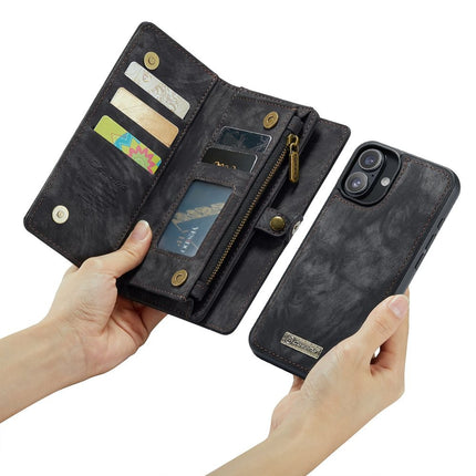 Caseme Case iPhone 16 Plus - Multifunctional Wallet - Black