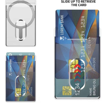 Magnetische Pasjeshouder Ruimte voor 2 Pasjes Transparant