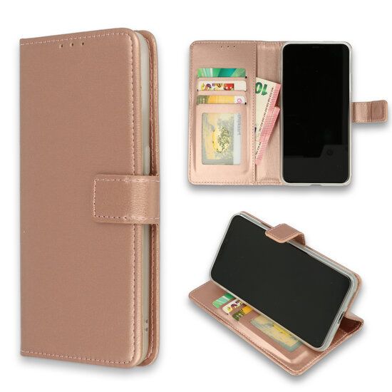 iPhone 12 / 12 Pro hoesjes bookcase mapje wallet Rosegoud