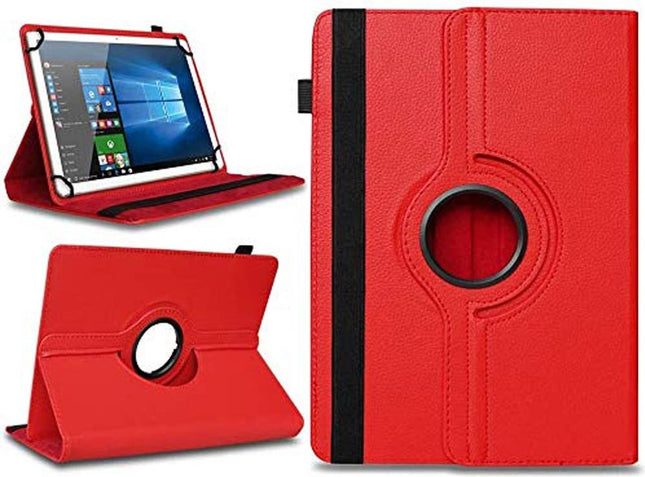 Hoesje Luxe Universeel 10 Inch Draaibaar Tablet Rood