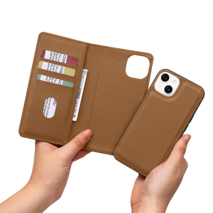 iPhone 8 /7 /SE 2020 / 2022 Bruin 2-in-1 hoesje mapje- Wallet Case magneet cover