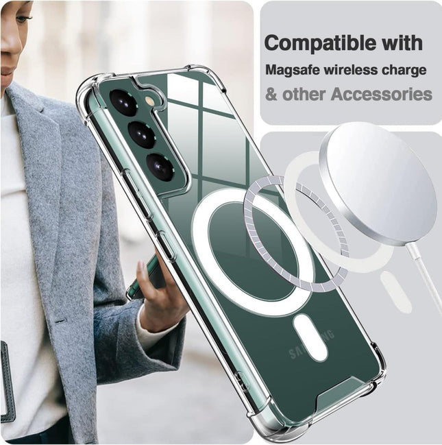 Hoesje Magnetic MagSafe Case - Samsung S22 - Transparant