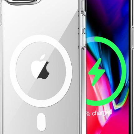 iPhone 7 / 8 /SE 2020 / 2022  Magnetic MagSafe Case doorzichtig hoesje achterkant  transparant backcover case