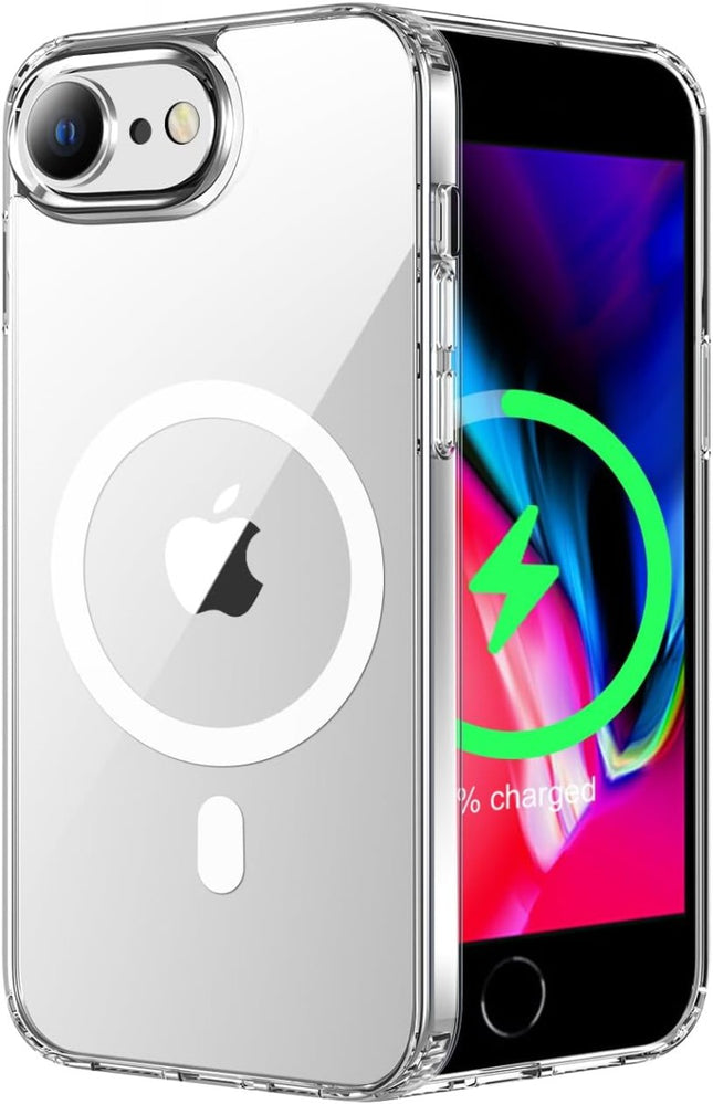 iPhone 7 / 8 /SE 2020 / 2022  Magnetic MagSafe Case doorzichtig hoesje achterkant  transparant backcover case