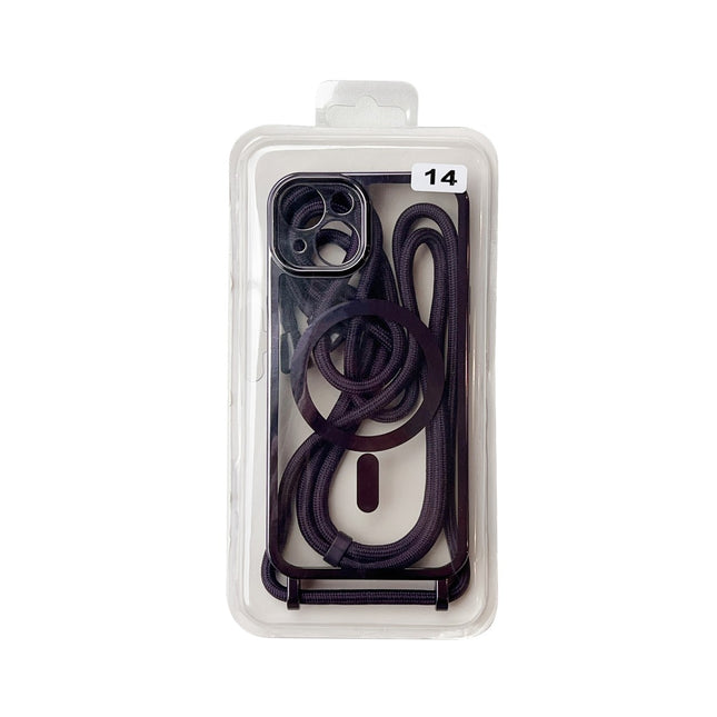 iPhone 11 Magnetic Magsafe Koord Case paars