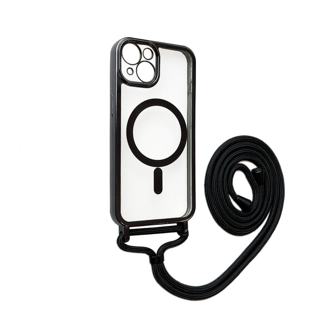 iPhone 14 Pro Max hoesje magnetic magsafe koord case zwart