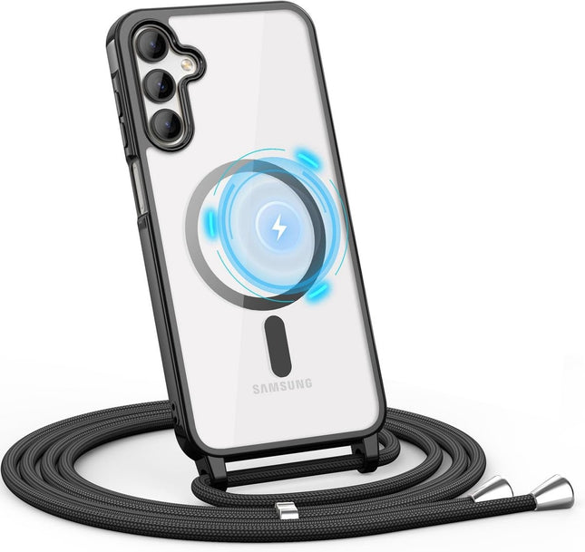 Magnetic Magsafe Koord Case - Samsung S25 Edge - Zwart