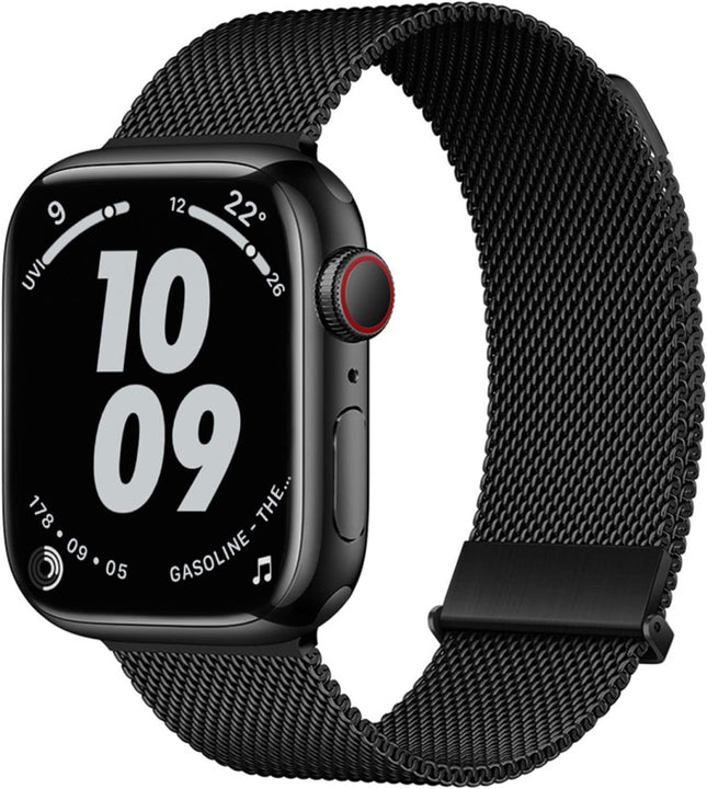 Metal Magnetic Band Compatible With Apple Watch 42/44/45/49mm - Zwart