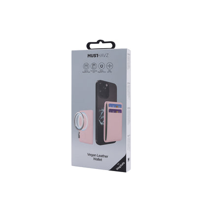 Musthavz Vegan Lederen Portemonnee MagSafe, roze