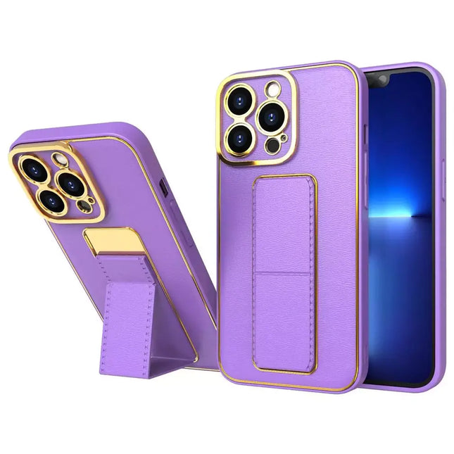 Nieuw - Kickstand - Case hoesje voor iPhone - 13 - met - standaard, - paars