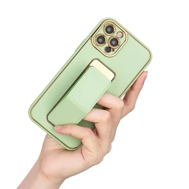 Nieuw - Kickstand - Case hoesje voor iPhone - 13 - met - standaard, - Green