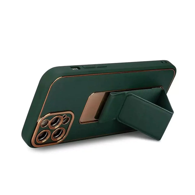 Nieuw - Kickstand - Case hoesje voor iPhone - 13 - met - standaard, - Dark blue