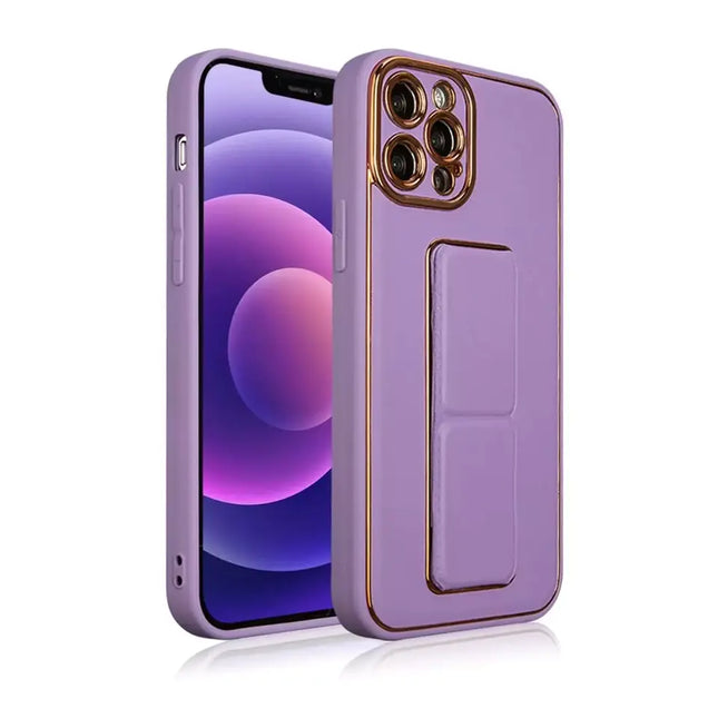 Nieuw - Kickstand - Case hoesje voor iPhone - 13 - met - standaard, - paars
