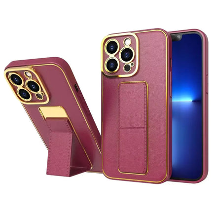 Nieuw - Kickstand - Case hoesje voor iPhone - 13 - met - standaard, - rood