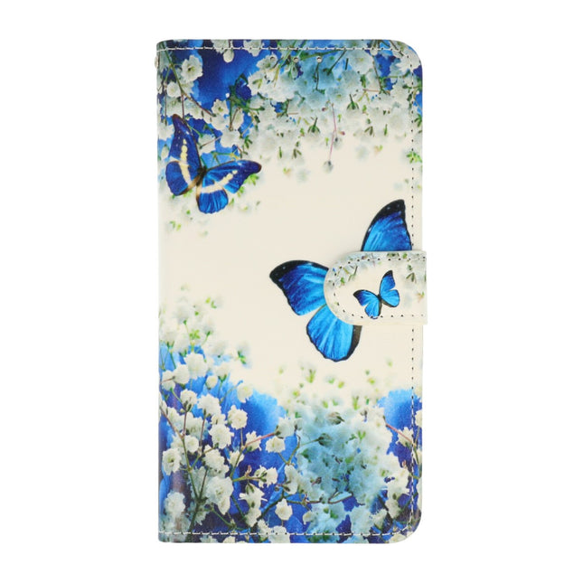 Oppo A17 Quality Bookcase Vlinder Blauw hoesje