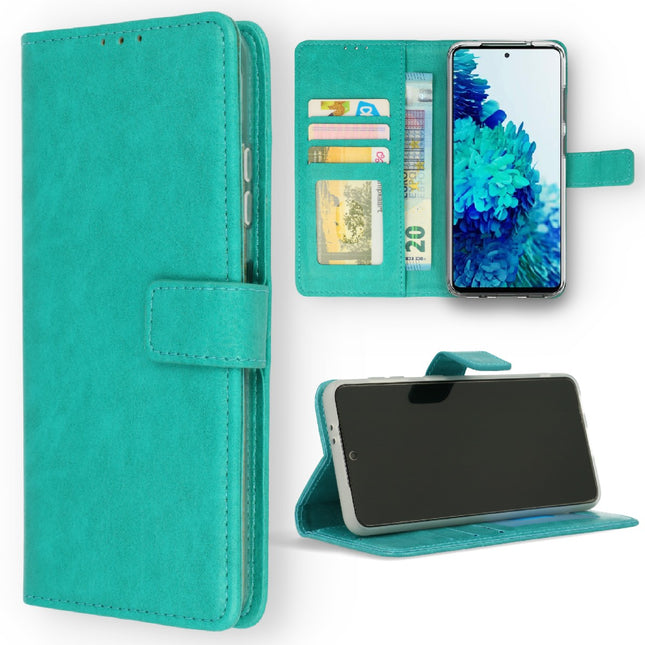 Oppo A98 case book case with space for cards Turquoise 
