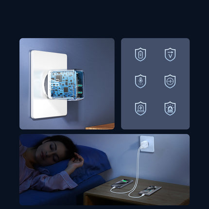 USB C Supersnellader 2x USB-C 20W PD / QC 3.0 - wit