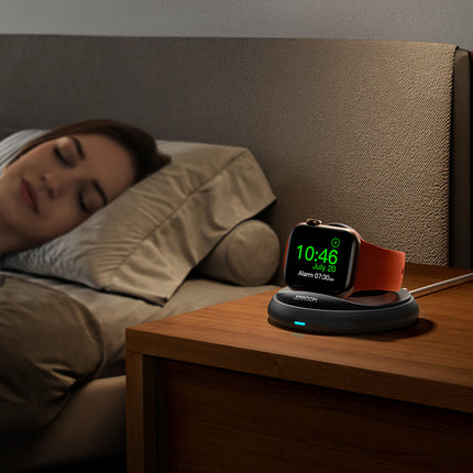 Joyroom JR-W12 opvouwbare inductieve oplader voor Apple Watch - zwart